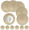 wiipara 12er Set Runde Tischsets Platzsets Abwaschbar, 34cm Gewebte Platzdeckchen Hitzebeständig mit Untersetzer, Tischset Platzset Gold Rund für Küche, Weihnachten, Party, Hochzeit (Gold)