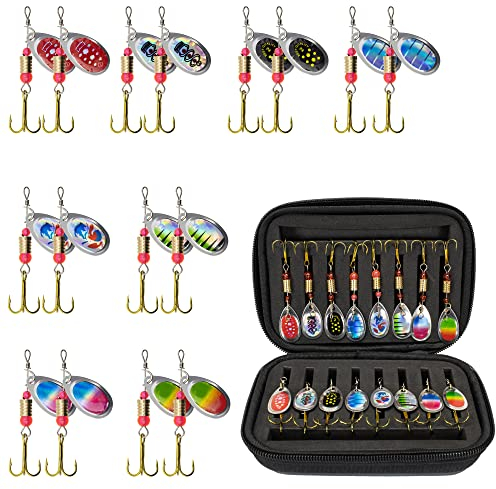 Fishdream Angel Spinner Set inkl. Case | Angelköder mit Angeltasche | Angelzubehör