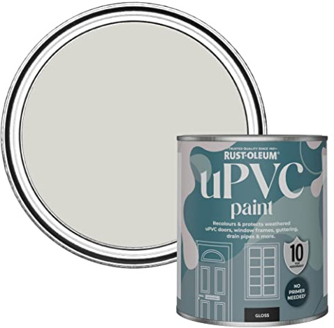 Rust-Oleum Grey uPVC Door and Window Paint In Gloss Finish - Bare Birch 750ml