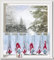 Weckbrodt Microsatin-Scheibengardine Weihnachts-Wichtel mit Laterne, ca. 45x120 cm