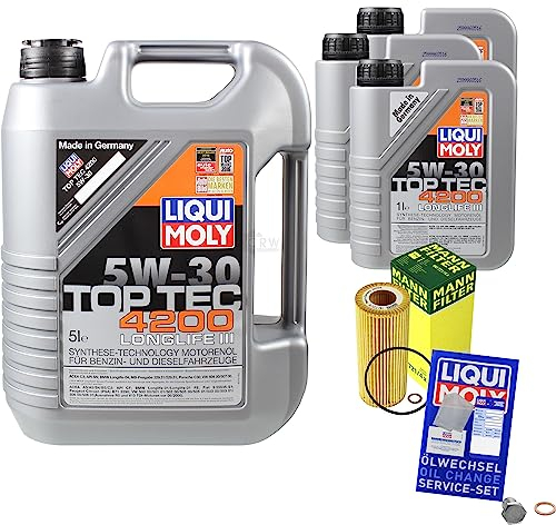EISENFELS Inspektionspaket Wartungspaket Filterset mit 8 L Motoröl 5W-30, Ölfilter, Dichtring