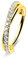 Melighting Double Row Hoop Earring, 16g/20g Gold Helix Piercings, Nasenringe Goldene, Conch Ohrring Chirurgischer Stahl, Cartilage, Tragus, Rook, Daith Piercings Schmuck