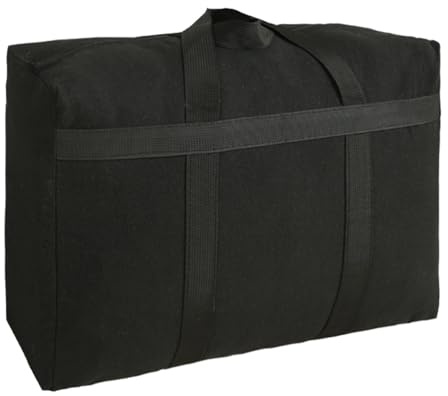 IWEIK Extra große Canvas-Aufbewahrungstaschen, Seesäcke, Organizer-Taschen für platzsparende Umzugsaufbewahrung (100 l, schwarz)