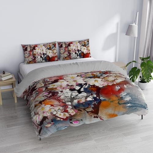 Italian Bed Linen Parure copripiumino stampa digitale Sogni d’Autore, SD16, Matrimoniale