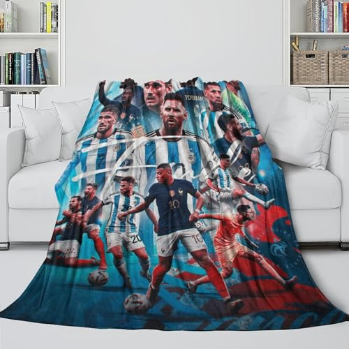 REIPOL Weltmeisterschaft Kuschelige Decke - Fußball Die Unvergessliche Decke Für Kinder Von Eltern/Großeltern Gekauft - Sofa Bett Krippe - Weihnachten Geburtstag Geschenk Ideee (150x200cm)