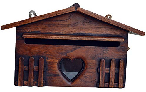 HLELU Cassetta Postale nel Legno Retrò Cassetta Postale Squisita Cassetta per Suggerimenti Antipioggia per Esterni Cassetta Delle Lettere Creativa per Forniture per Ufficio un Casa