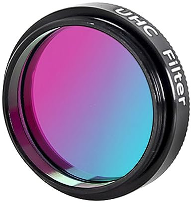 SUCHUANGUANG Filtre UHC pour télescope à Contraste élevé pour télescopes de 125 Réduit la Pollution Lumineuse pour Les observations de l'univers astronomique Lentille en Verre Optique Cadre