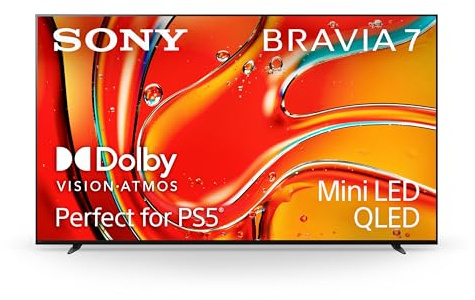 Sony 75 Inch BRAVIA 7 Mini LED QLED 4K HDR Smart Google TV (K-75XR70)