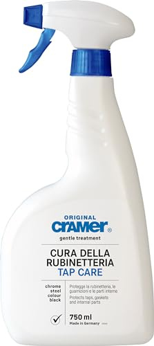 Cramer pulizia per rubinetti 750 ml, detergente spray per rubinetti di cucina e bagno, anche per rubinetti neri, delicato e per la cura di superfici metalliche brillanti