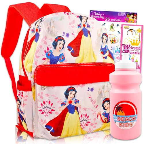 Disney Snow White Mini Backpack Set - Bundle with 12 Snow White Backpack Plus Water Bottle, Stickers, More | Snow White Backpack Toddler Girls, Snow White Backpack, Snow White Mini Backpack, Disney