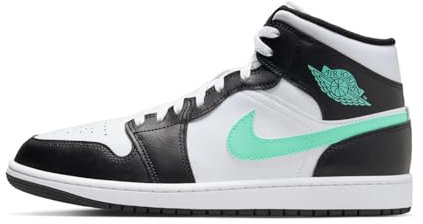 NIKE Air Jordan 1 Mid Mens Trainers DQ8426 Sneakers Shoes (UK 8 US 9 EU 42.5, White Green Glow Black 103)