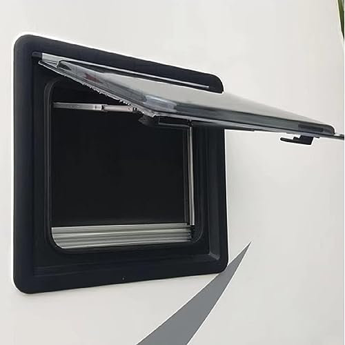 HENGCMM Finestra per Camper, Sostituzione Finestra del Camper, Finestra Esterna con Spinta, Camper Caravan, finestre Laterali, Camper per per Camper, con oscuranti e zanzariere integrati,800x500mm