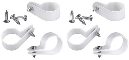 BLASHRD 2X P-Type Fixing Cable Clamp with Stainless Steel Screw Wire Management Wire Fixing Clip Wiring Cable Tie