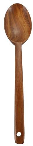 FUNOMOCYA espátula de cocina de teca herramientas de plancha cucharón de salsa Cucharón de madera Cucharas de madera natural cucharas de sopa utensilios de cocina sartén Cuchara de madera