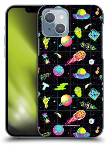 Head Case Designs Officially Licensed Rick And Morty Neon Pattern Season 3 Graphics Hard Back Case Compatible With Apple iPhone 14