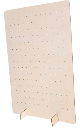 ABOOFAN Présentoir En Bois De Bijoux Présentoir à Bijoux Présentoir En Panneau Perforé Cintres De Boucle D'oreille Porte-collier En Panneau Perforé Porte-bracelet Bijoux Cintre Beige
