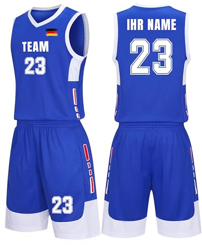 Generisch Basketball Trikot Herren Kinder, Personalisiert Basketball Jersey mit Eigenem Namen Nummer Logo