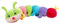 mucHome Kuscheltier Plüschtier, super weich, Spandex Bezug, Schmusetier, flauschig (Kunterbunte Raupe 90cm)