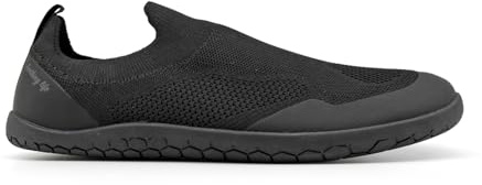 earthinglife Zapatos Unisex Anchos Descalzos de Conexión a Tierra con Puntera Ancha Sin Cordones Transpirables Cómodos Minimalistas para Caminar, Negro , 43 EU