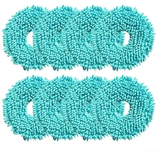 Donkivvy Paquete de 8 almohadillas de microfibra de repuesto para mopa para aspiradoras Conga 13090 Spin Revolutions Home&Wash, recambios lavables y reutilizables (paquete de 8)