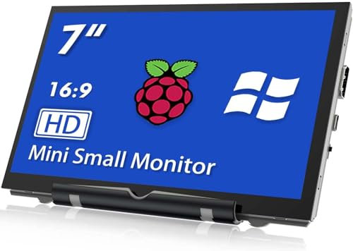 HAMTYSAN Raspberry Pi Screen 7 Small HDMI Monitor 800x480 LCD Display Screen, Plug & Play for Rspberry Pi 5/4/3 Win11/10/8/7 (Non-Touch)