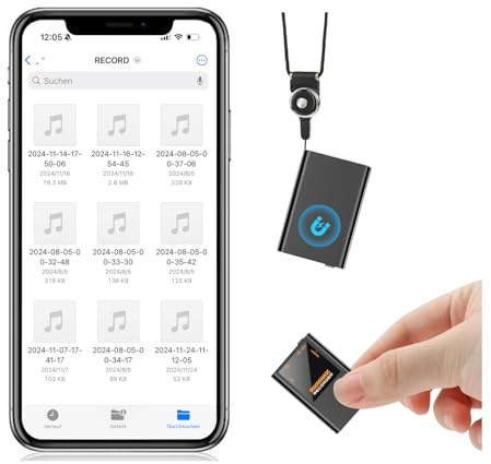 QZT 32GB Mini Diktiergerät mit eingebautem Magnet