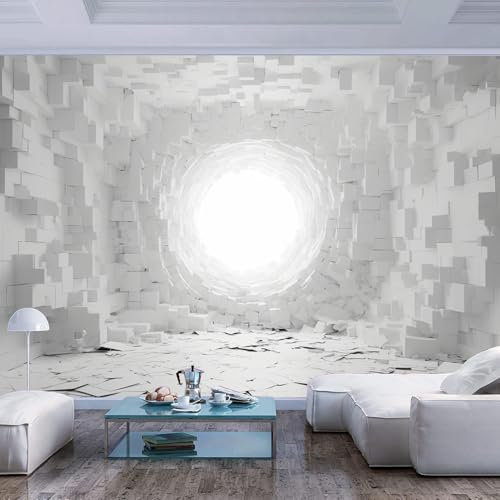 Fototapete 3D Effekt Wandbilder Abstrakte optische Täuschung minimalistisch Wohnzimmer Schlafzimmer Tapete Wandtapete Hohe Auflösung Montagefertig