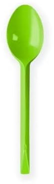 20/80 CUCCHIAI riutilizzabili VARI COLORI posate colorate 17cm per cerimonie feste compleanno party (Verde Mela, 20 pezzi)