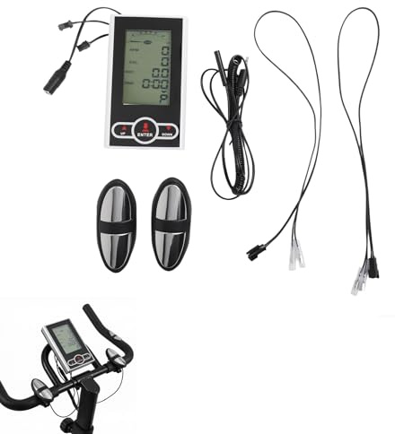 Stationäre Fahrrad Tachometer Display Fitnessmonitor, Heimtrainer Monitor Tachometer für Heimtrainer und Crosstrainer, LCD-Monitor-Tachometer für Heimtrainer