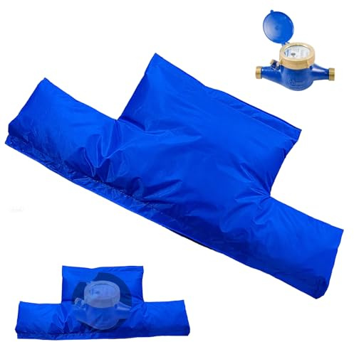 SANLIUSANJIU Isolierte Abdeckung für Wasserzähler, 55x25cm Universal Wasserzähler Frostschutz, Winterrohrschutz - Beidseitig Wasserdicht Verdicken Frostschutzabdeckung