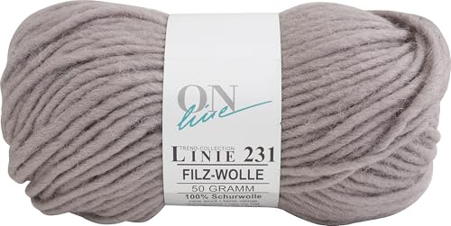 ONline Linie 231 Filzwolle 58 - grau