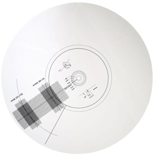 EPIGEIST Vinyl Tonabnehmer Kalibrierungsschablone Antirutsch Platte Einstellwerkzeug Abstandsmesser Protractor für Plattenspieler Präzise Justierung