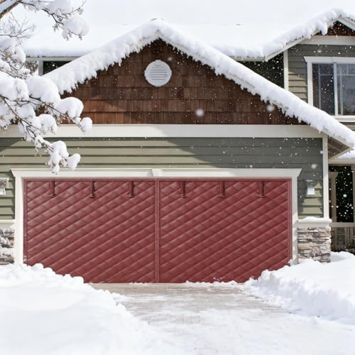Garage avec rideaux d'isolation magnétique, Moustiquaire de porte de garage, rideaux magnétiques isolants thermiques, kit d'isolation 220 244 274 366 488 500 550 cm(Schwarz,400x300cm)