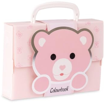 Colourbook Mini Valigetta Coccolotti Classic Rosa, Set Cancelleria Bambini 23x16 Cm, Penne Evidenziatori Gomme Colla, Gadget Sorpresa, Idea Regalo Scuola