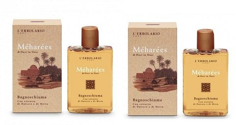 L' ERBOLARIO - MEHAREES Bagnoschiuma Con Estratto di Dattero e Mirra 250 ml - 2 CONFEZIONI