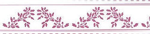 Melody Jane Dolls House Plumb on White Acorns Wallpaper Border William Morris