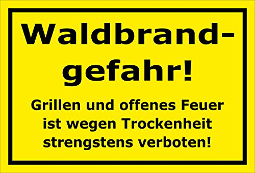 Melis-Folienwerkstatt Schild Waldbrandgefahr - 30x20cm - 3mm Aluverbund – 20 VAR S00359-079-C