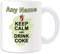 UNIGIFT Personalised Gift - Keep Calm Drink Coke Mug (Food Design White) Any Name Message Unique - Carry Poster Party Diet Snack Beer Wine Milk Coffee Tea Chocolate Juice
