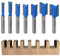 WSOOX 7-teiliges Doppelwellen-Hartmetall-Fräser-Set mit 8 mm Schaft, Fräsbohrer für Holzbearbeitung