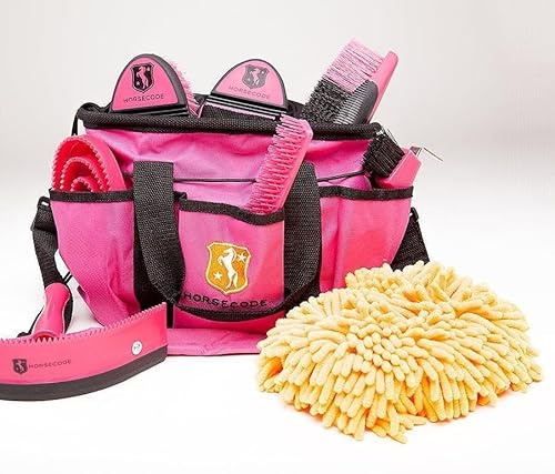 Horsecode Putztasche mit Inhalt 10-teilig Hot Pink