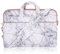 TaylorHe 13-14 inch Poly Canvas Laptop Shoulder Bag with Patterns, Side Pockets Handles and Detachable Strap Rose Gold Metal on Marble