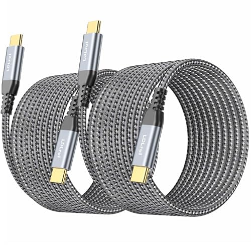 USB C to USB C Cable [3m, 2Pack], 4K 60HZ Video Output, Type C Cable with 100W PD Fast Charging, USB 3.2 Gen 2x2 Data Transfer Cord for MacBook Pro, Galaxy S22/S21, Webcam, Monitor/ Portable Monitor