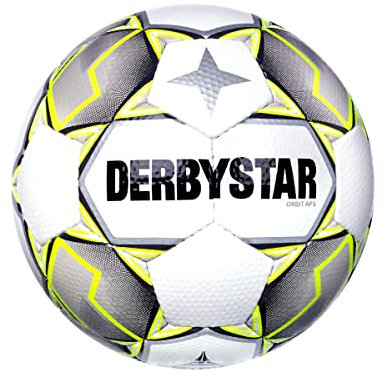 Derbystar Brillant Orbit APS v21 Fußball, Weiss/GRAU/GELB, 5