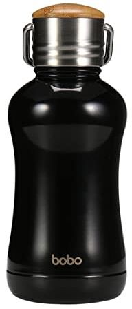YOHKOH Mini borraccia termica con coperchio in bambù, piccola borraccia termica sottovuoto da 250 ml, per donne e bambini, per bevande calde per 12 ore e freddo per 24 ore, a prova di perdite, senza