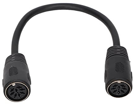 Sxhlseller 8 Pin DIN Female to Female MIDI Extender Coupler Joiner, PVC Pure Copper Core Flexible DIN 8 Pin Female Sound Cable for AV Equipment 0.66ft