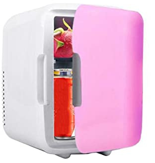 DieffematicBX Mini Fridge Portable Car Mini Fridge Refrigerator Freezer 4L Mini Fridge Refrigerator Car Fridge Heater Universal Vehicle Parts (Color : Pink)