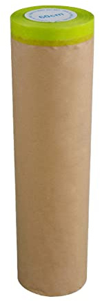 Comforight Masking Paper for Spraying,Carpet Protection Film, Car Masking Paper for Spraying,Brown Paper Tape Paint Shield Tape for Covering Skirting, Frames, Cars and Auto Body 60cmx15m/24''x49ft