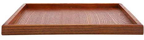 Bandeja Madera Rectangular, Bandeja para Servir Té Bandeje Cuadrada Platos De Comida Bebidas Bandejas De Mesa De Café con Bordes Levantados Bandejas Madera para La Cocina del Restaurante(30x30CM)