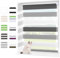 Wudomi Doppelrollo Klemmfix ohne Bohren Weiß-Grau-Anthrazit 50x120cm(BxH),Lichtdurchlässig und Verdunkelnd Duo Rollo,Klemmrollo Seitenzugrollo für Schlafzimmer, Badezimmer, Wohnzimmer Fenster und Tür