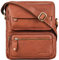 ROYALZ 'Florida' Schultertasche Herren Klein Leder Vintage Look Kleine Umhängetasche Männer mini Messenger Bag Ledertasche, Farbe:Texas Braun